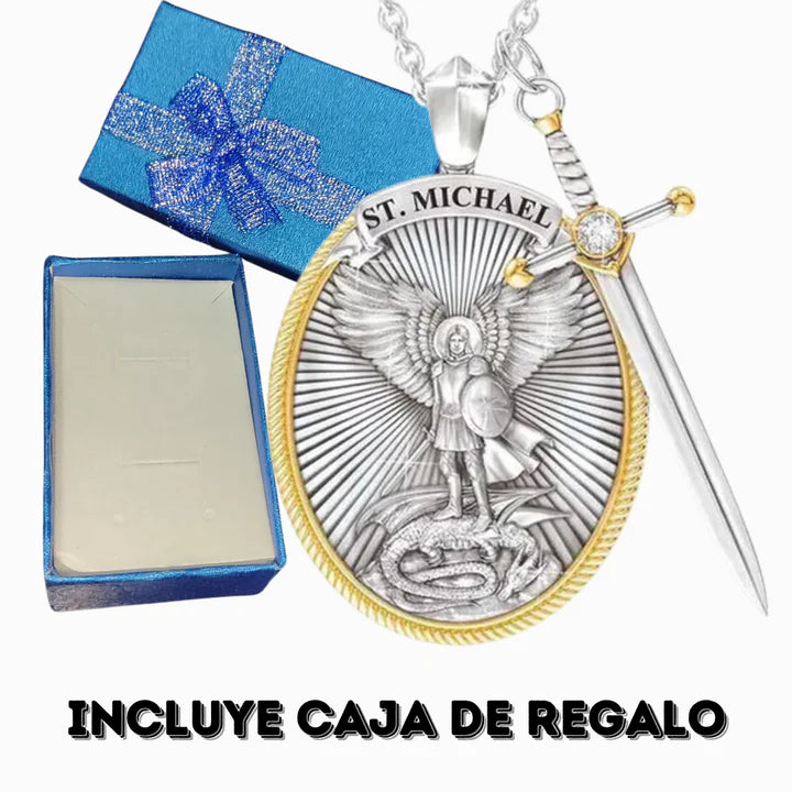 Cadena Exclusiva de San Miguel Arcángel + Caja de Regalo + Envío Gratis