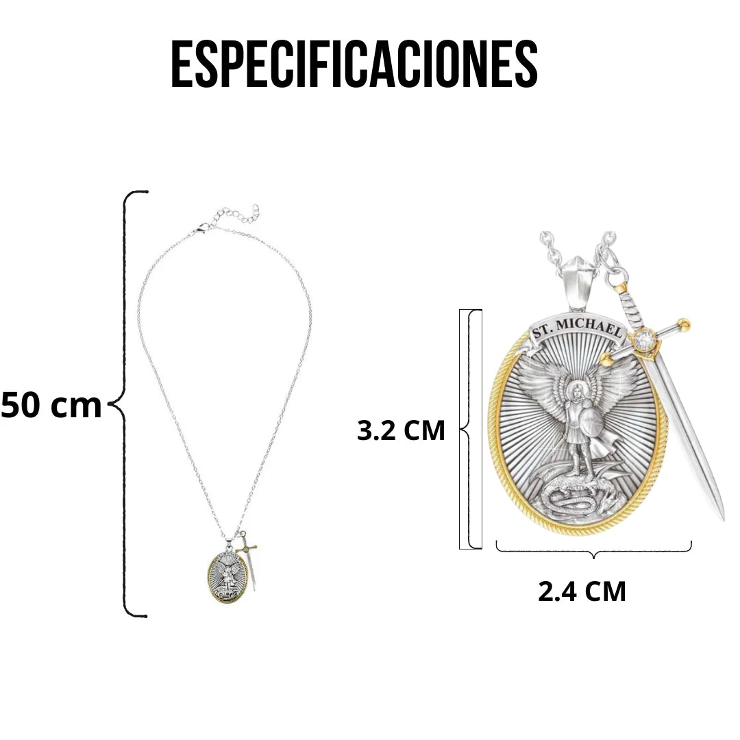 Cadena Exclusiva de San Miguel Arcángel + Caja de Regalo + Envío Gratis