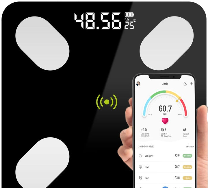 Báscula Inteligente con Conexión Bluetooth – Tu Compañera Ideal para Monitorear Tu Salud